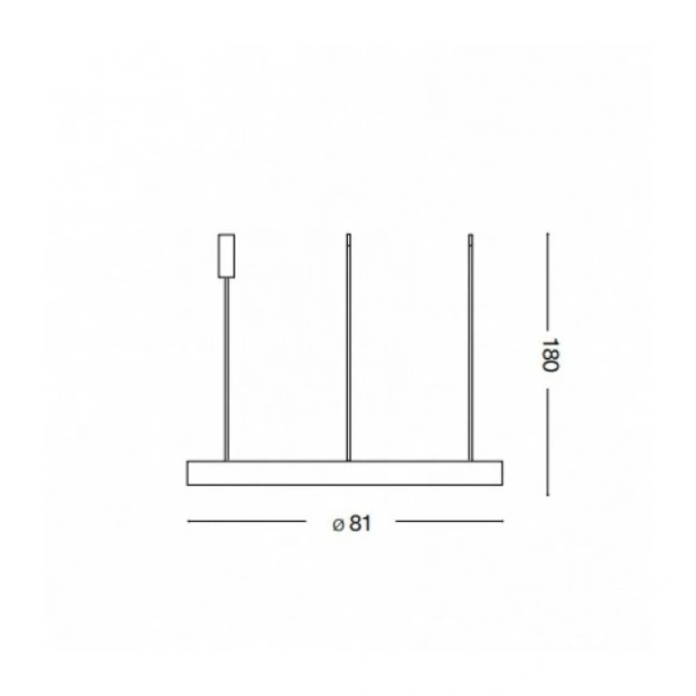 Пендел gemini, black, ideal lux, led 60w, 3000k, 6200lm, 247281