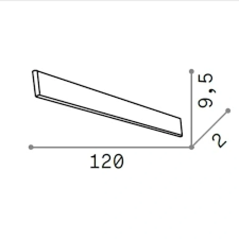 Аплик linus, black, ideal lux, led 34w, 4000k, 3850lm, 268071