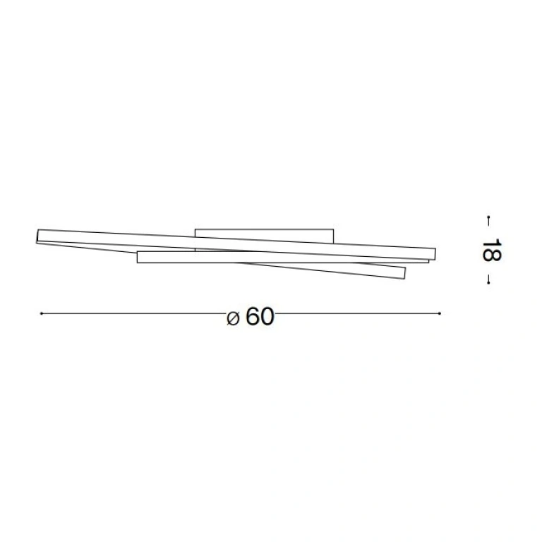 Плафон oz, white, ideal lux, led 49w, 3000k, 5000lm, 253688