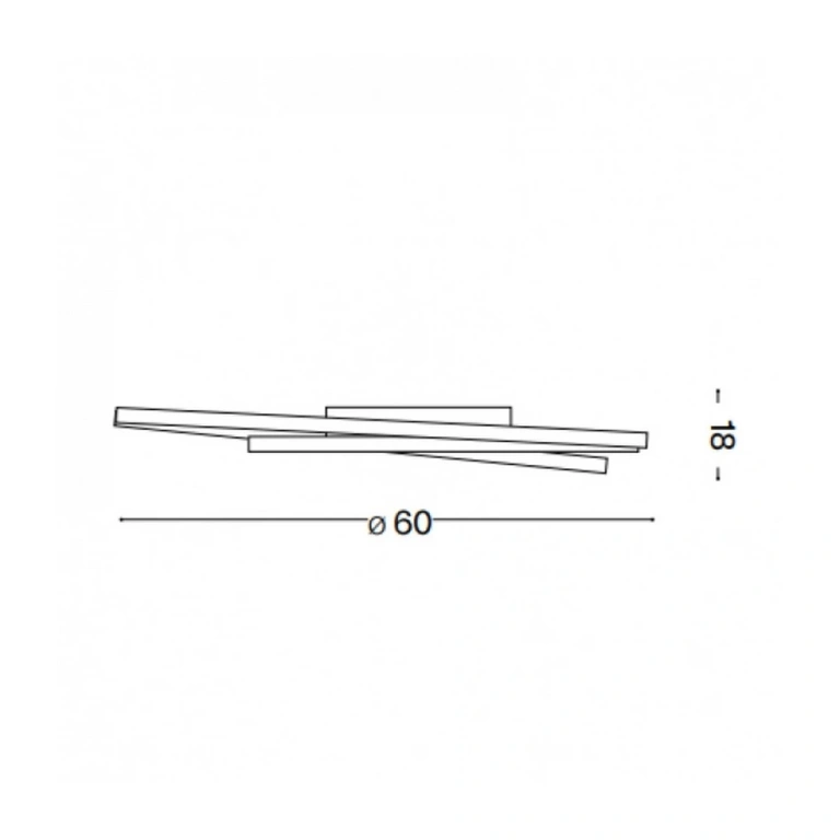 Плафон oz, brass, ideal lux, led 49w, 3000k, 5000lm, 269429