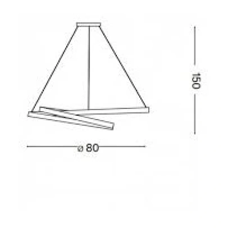 Пендел oz, white, ideal lux, led 59w, 3000k, 6000lm, 253664