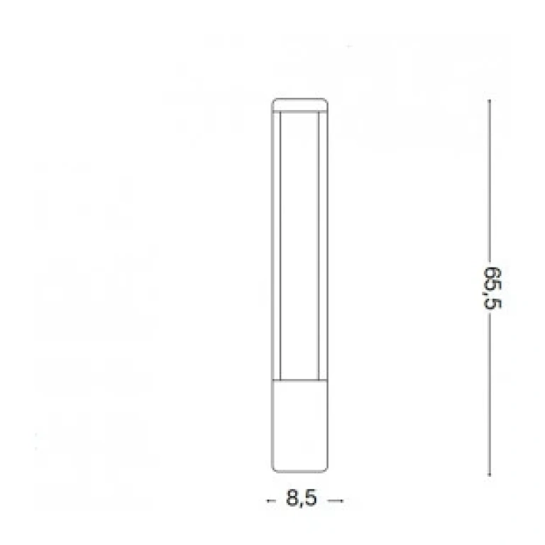 Градински стълб tifone, anthracite, ideal lux, led 8.5w, 3000k, 720lm, 250953