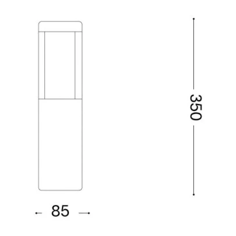 Градински стълб tifone, anthracite, ideal lux, led 8.5w, 3000k, 720lm, 250977