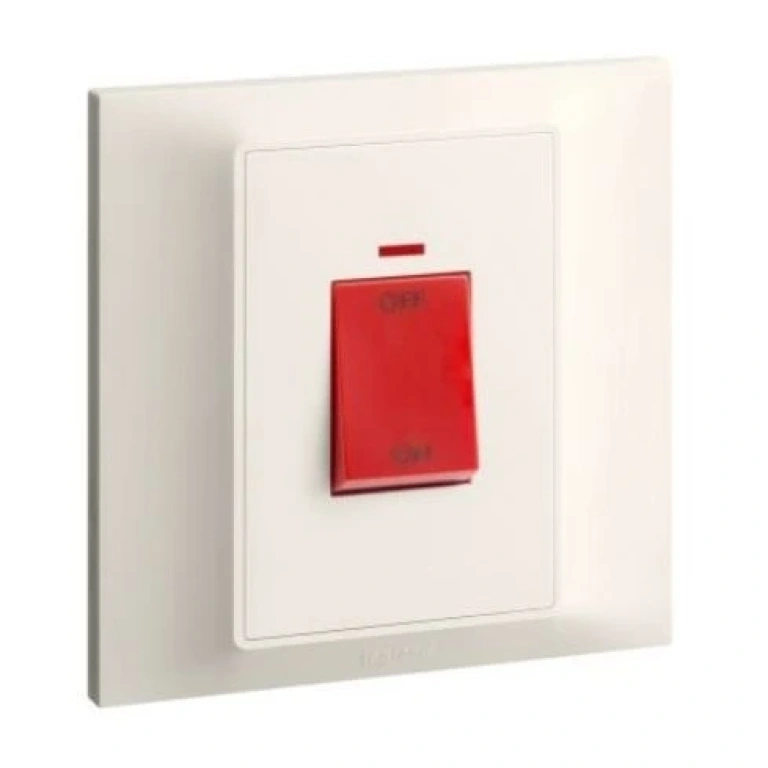 Бойлерен ключ с индикация, крем, 45a, 220v, 50hz, legrand, belanko s, 617876