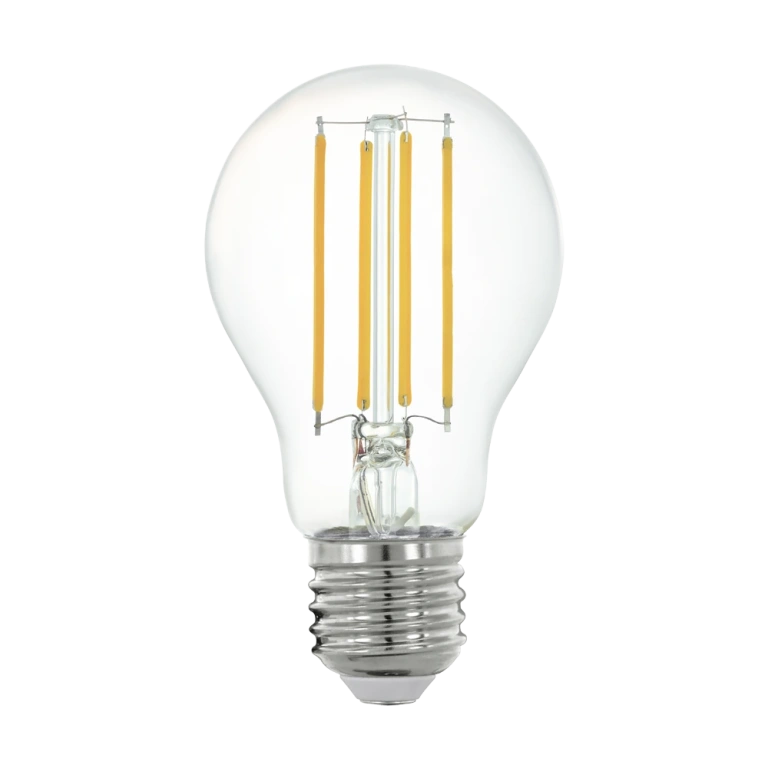 Led лампа, 6w, e27, transparent, eglo, e27-led-a60, 2700k, 806lm, 12226