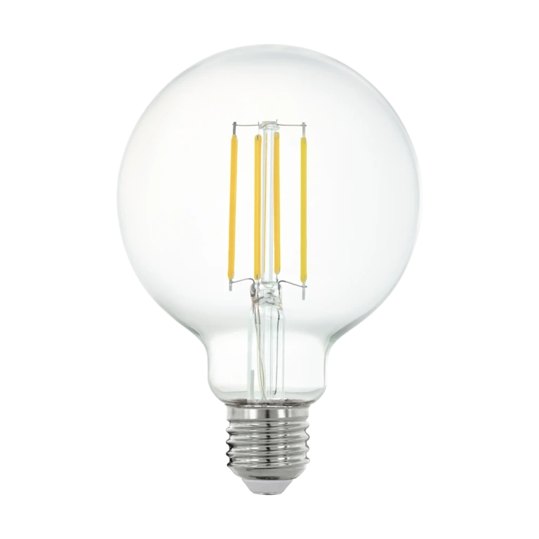 Led лампа, 6w, e27, transparent, eglo, e27-led-g95, 2700k, 806lm, 12229