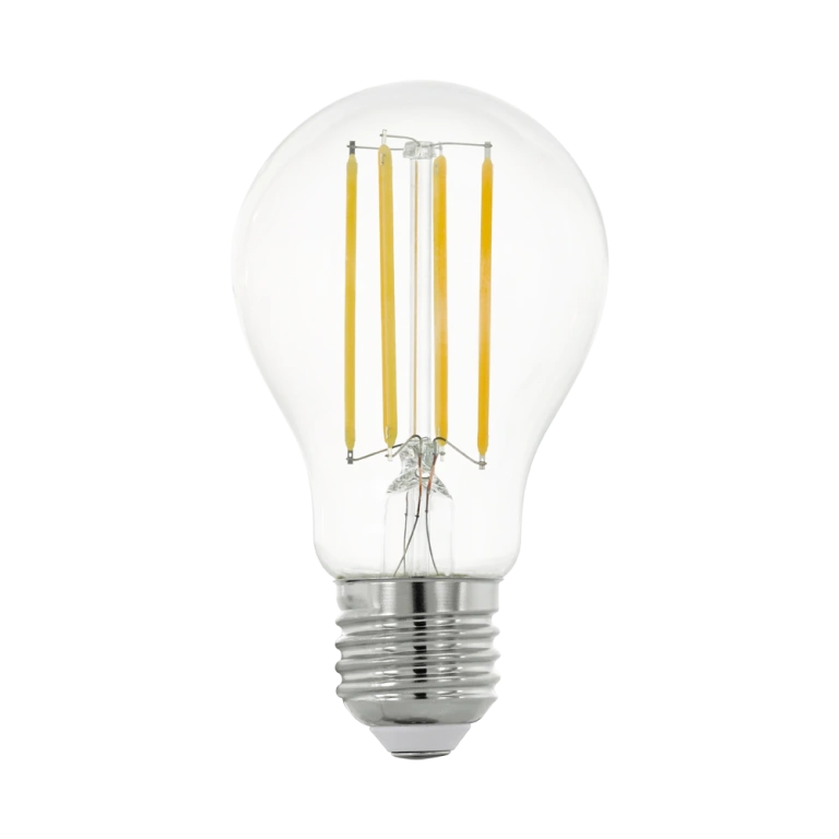 Led лампа, 6w, e27, transparent, eglo, e27-led-a60, 4000k, 806lm, 12231