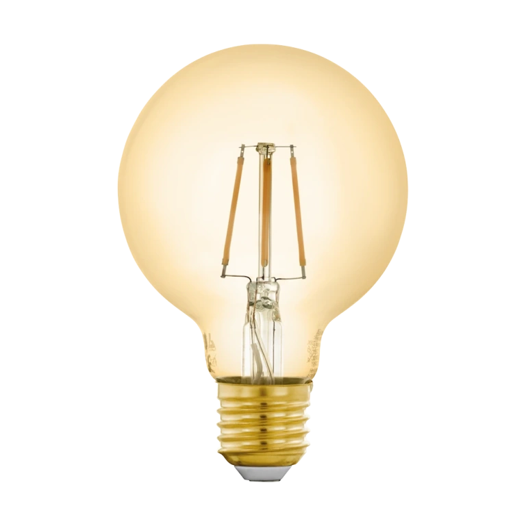 Led лампа, 5.5w, e27, amber, eglo, e27-led-g80, 2200k, 500lm, 12223