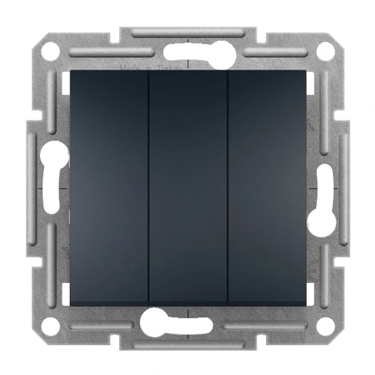 троен сериен ключ, asfora, антрацит, schneider, 10ax-250v ac, eph2100171