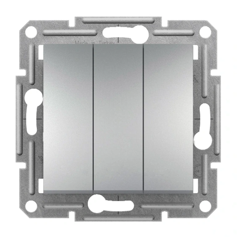 троен сериен ключ, asfora, алуминий, schneider, 10ax-250v ac, eph2100161
