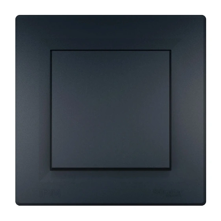 единичен ключ с рамка сх.1, asfora, антрацит, schneider, 10ax-250v ac, ip44, eph0100271