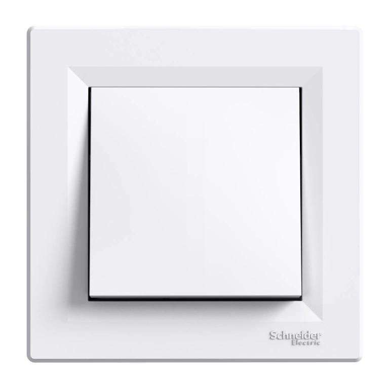 девиаторен ключ с рамка сх.6, asfora, бял, schneider, 10ax-250v ac, ip44, eph0400421