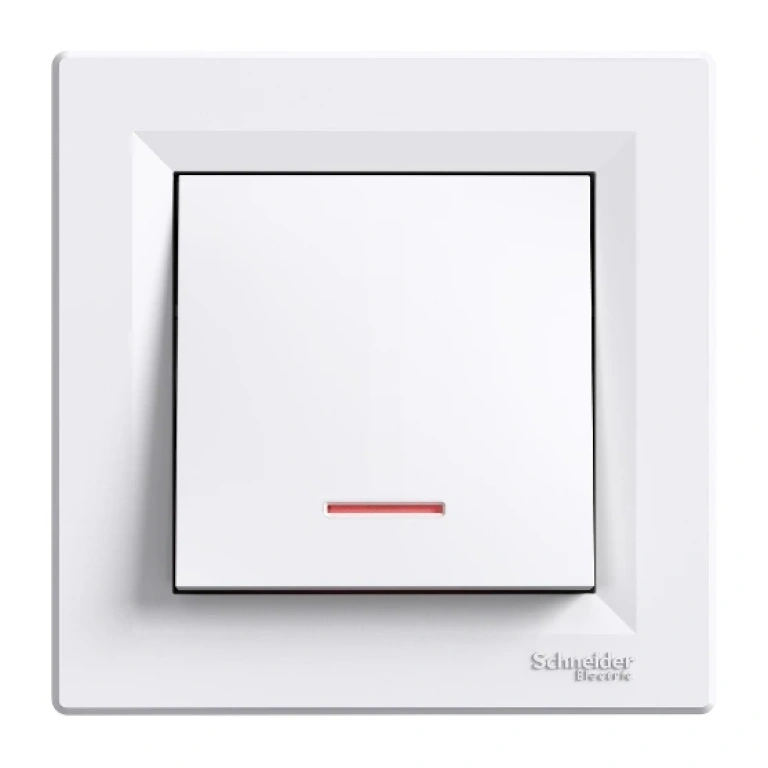 девиаторен ключ с рамка сх.6, си, asfora, бял, schneider, 10ax-250v ac, eph1500121