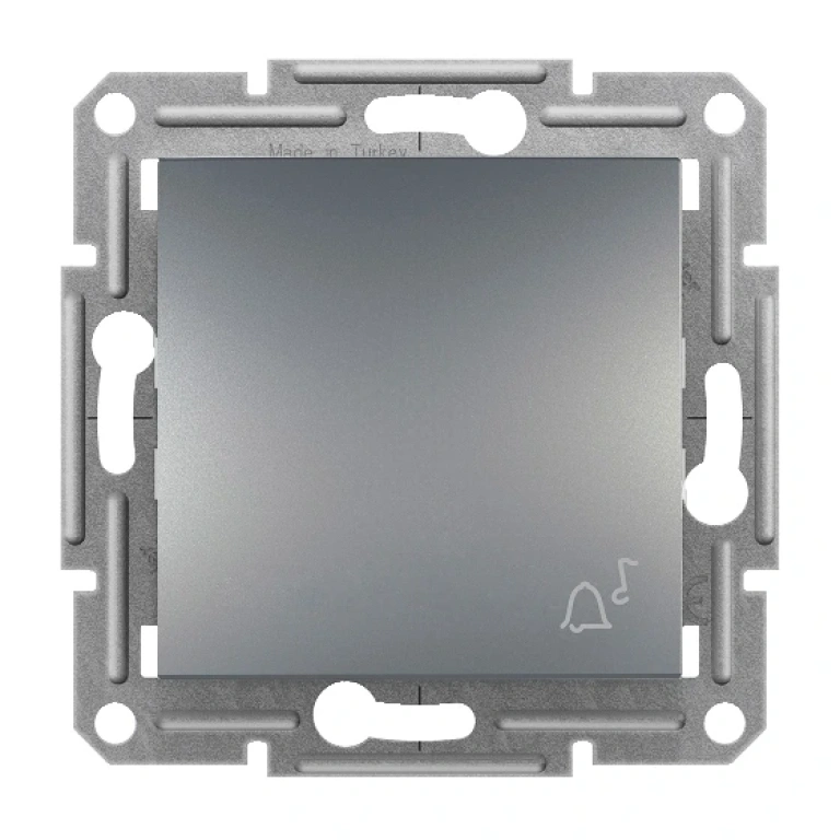 бутон със символ звънец, asfora, стомана, schneider, 10ax-250v ac, eph0800162
