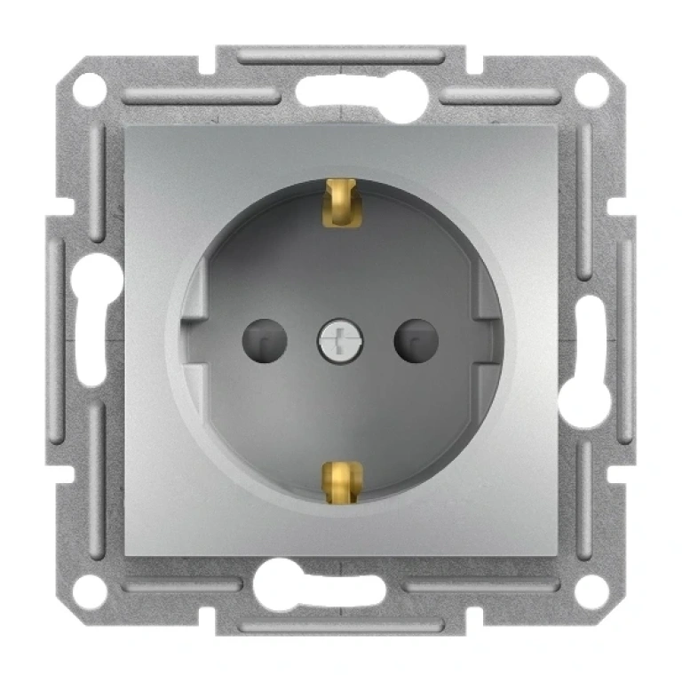 контакт с детска защита, asfora, алуминий, schneider, 16a-250v ac, eph2900261