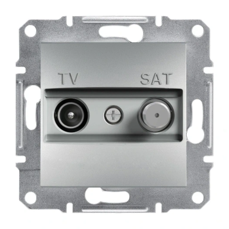 tv+sat розетка крайна, 1db, iec мъжки+f, asfora, алуминий, schneider, eph3400161