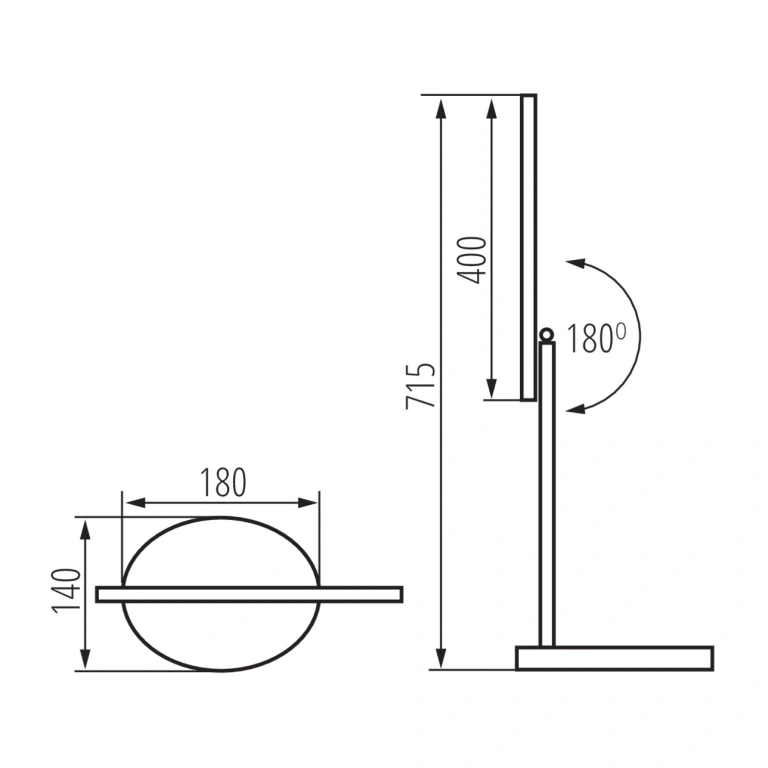 Работна лампа rexar led, black, kanlux, 1x7w, 3000k-4000k-6500k, 400lm, 33071