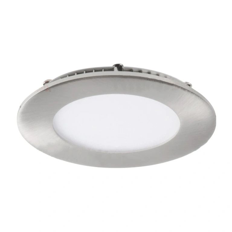 Led панел за вграждане rounda v2led, nickel satin, kanlux, led 6w, 4000k, 300lm, 27221