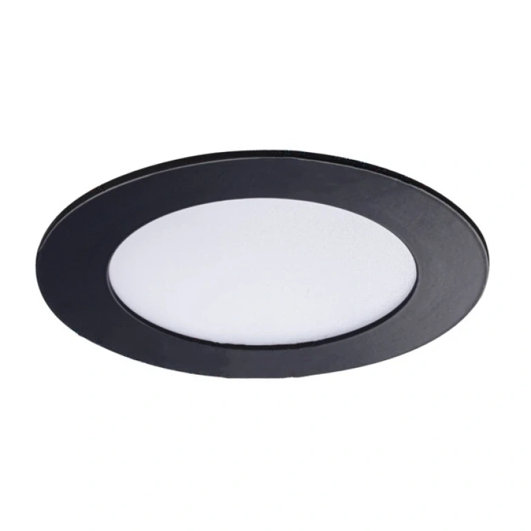Led панел за вграждане rounda v2led, black, kanlux, led 6w, 3000k, 270lm, 33562