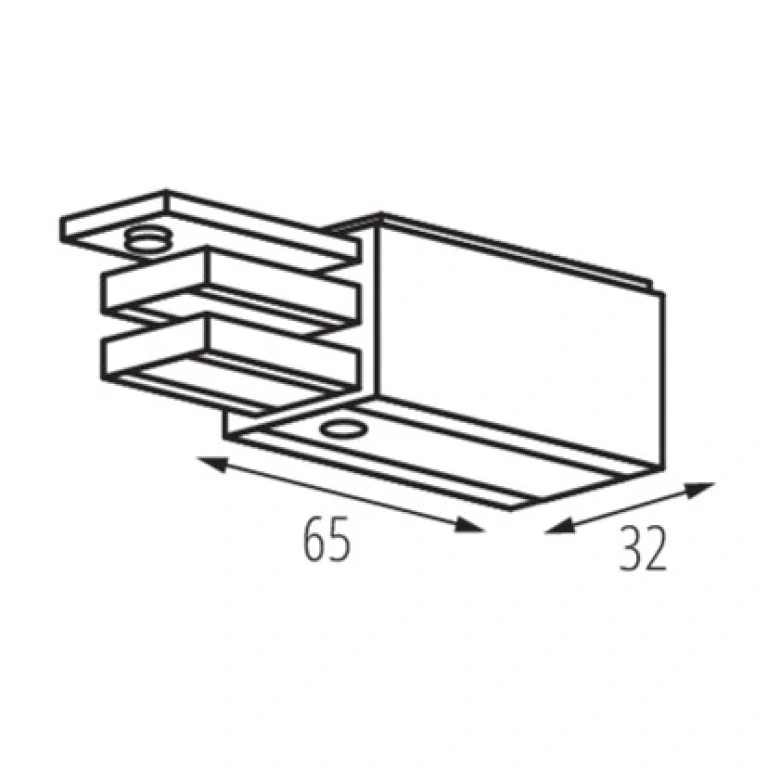 Захранващ конектор tear n pcon l-b, black, kanlux, plug l, 33261