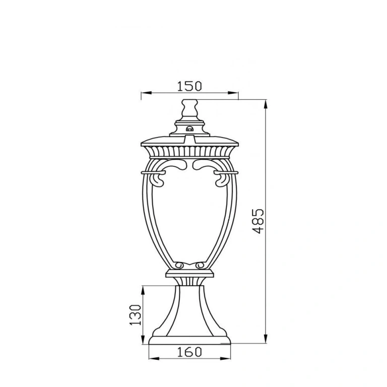 Градински стълб fleur, bronze antique, maytoni, 1xE27, o414fl-01bz
