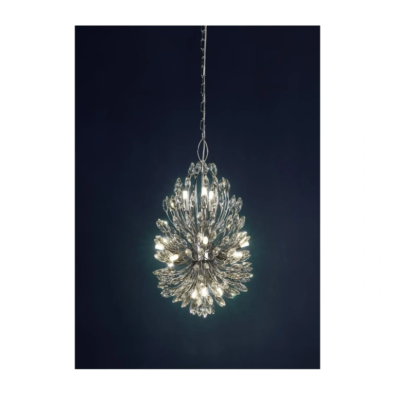 Полилей peacock, chrome/clear, searchlight, 14xG9, 86012-14cc