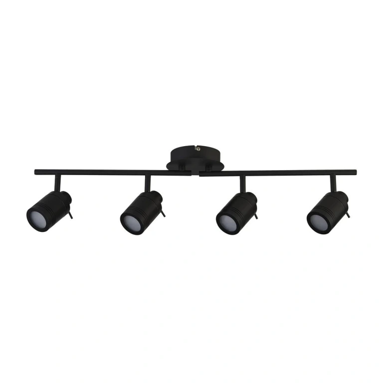 Спот samson, matt black, searchlight, 4xGU10, 3000k, 1400lm, 6604bk