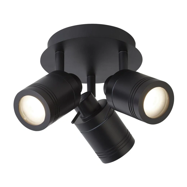 спот samson, matt black, searchlight, 3xGU10, 3000k, 1050lm, 6603bk
