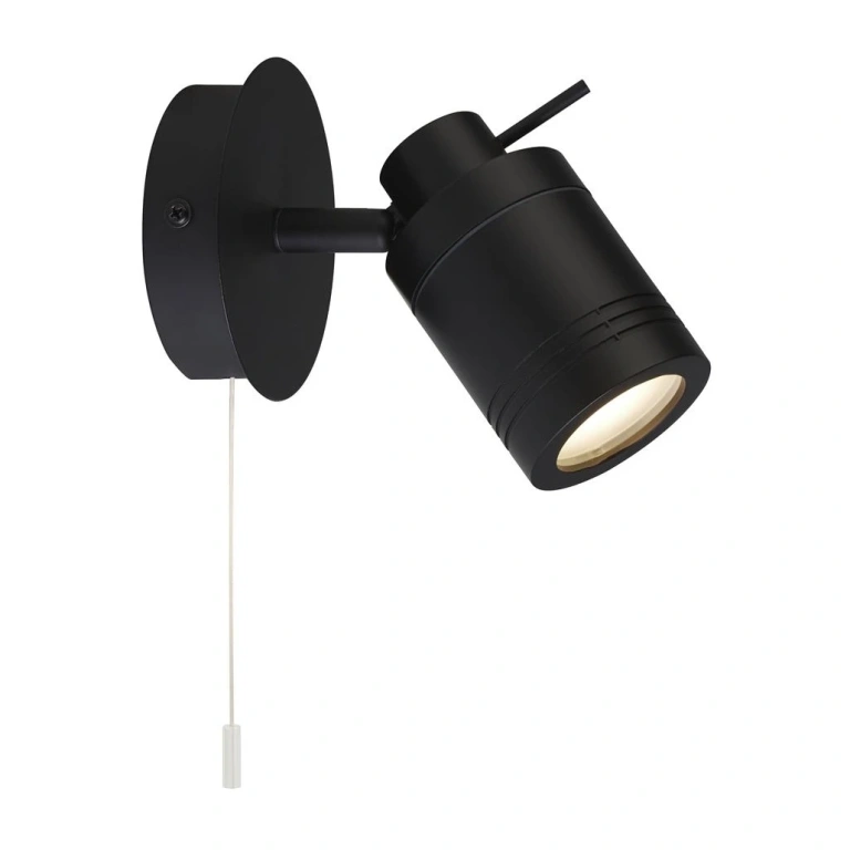аплик samson, matt black, searchlight, 1xGU10, 3000k, 350lm, 6601bk