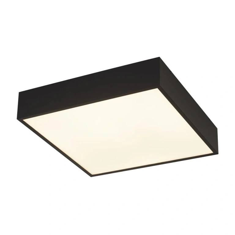 Плафон zeus, matt black/opal, searchlight, led 15w, 3000k, 648lm, 72370bk