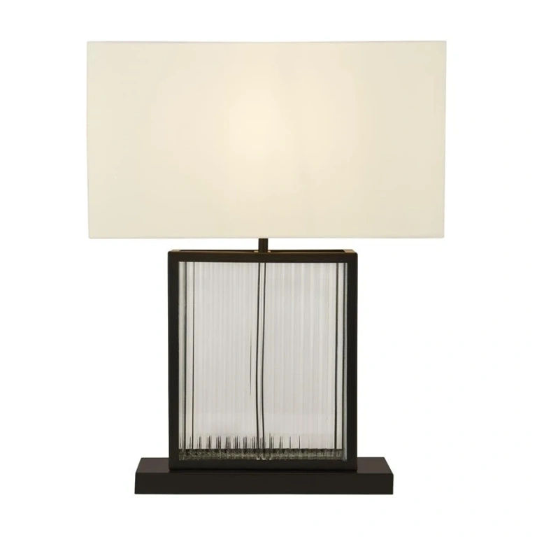 настолна лампа clarendon, matt black/clear/white, searchlight, 1xE27, eu54210bk