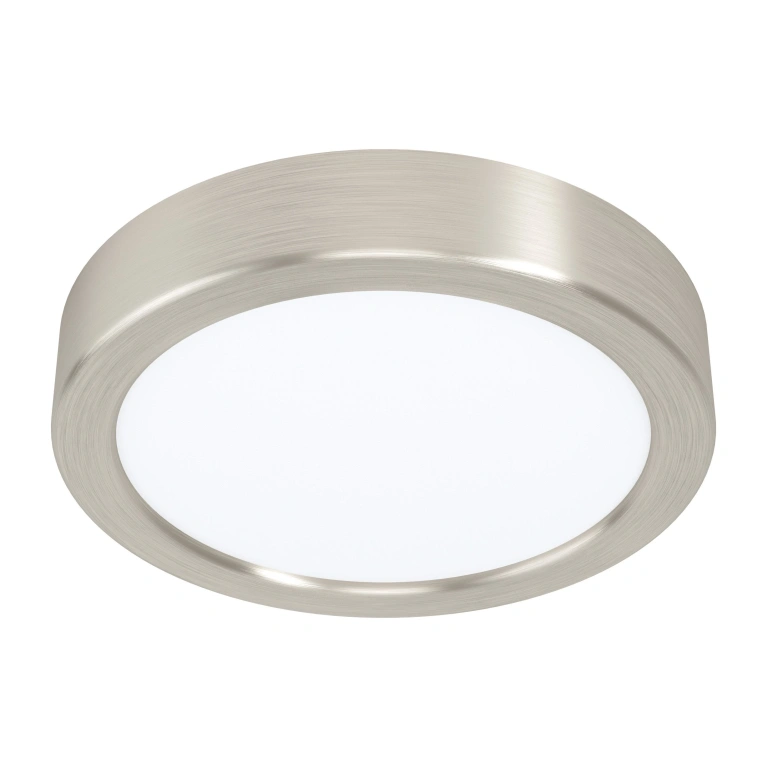 led панел за външен монтаж fueva 5, satin nickel/white, eglo, led 10.5w, 3000k, 1200lm, 99218