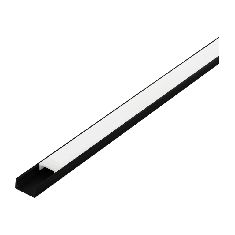алуминиев профил за led лента външен монтаж, black/white, eglo, 1m, 98917
