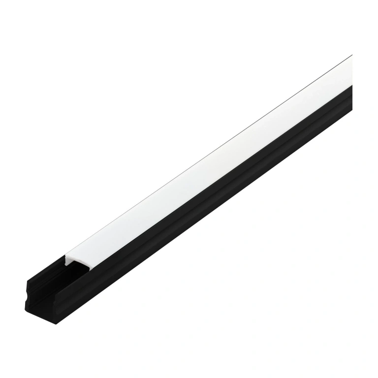 алуминиев профил за led лента външен монтаж, black/white, eglo, 1m, 98927