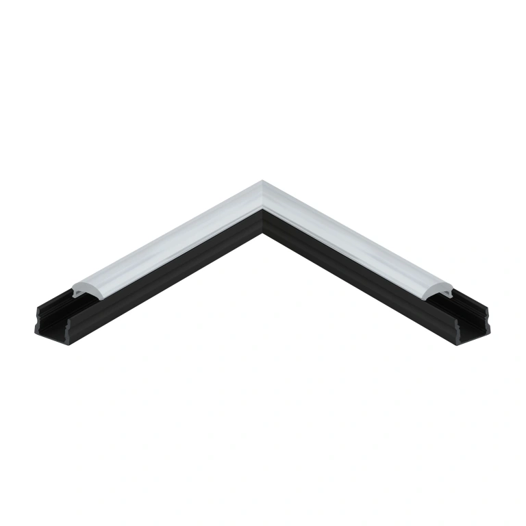 алуминиев профил ъглова връзка за led лента външен монтаж, black/transparent, eglo, 98939