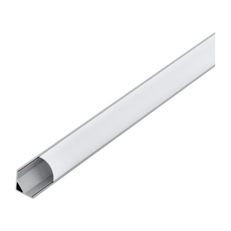 ъглов алуминиев профил за led лента външен монтаж, aluminium/white, eglo, 1m, 98941