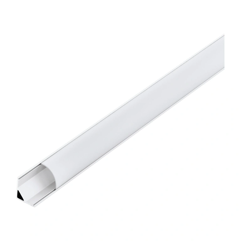 ъглов алуминиев профил за led лента външен монтаж, white, eglo, 1m, 98945