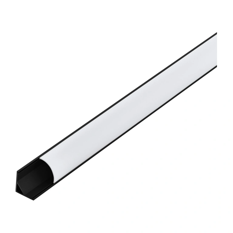 Ъглов алуминиев профил за led лента външен монтаж, black/white, eglo, 1m, 98949