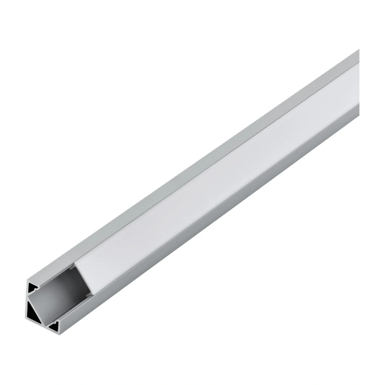 ъглов алуминиев профил за led лента външен монтаж, aluminium/white, eglo, 2m, 98955
