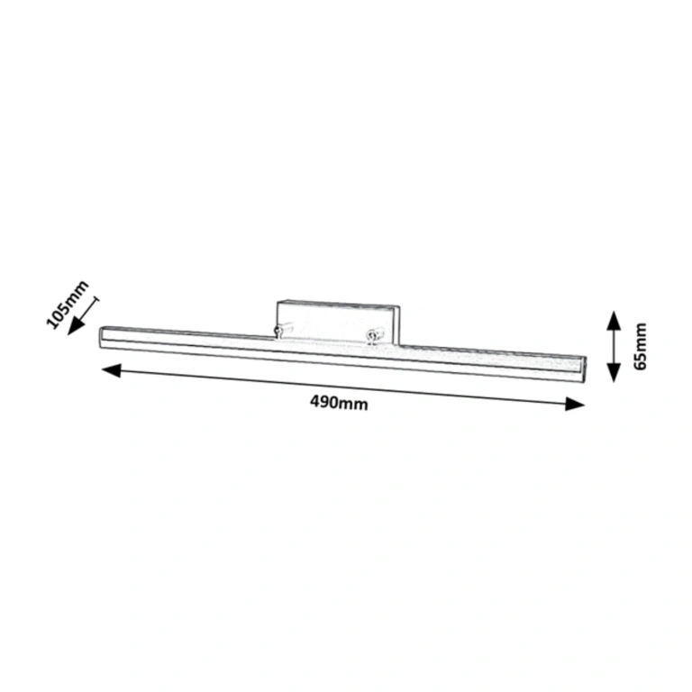 Аплик evan, matte black/white, rabalux, led 12w, 4000k, 1300lm, 2166