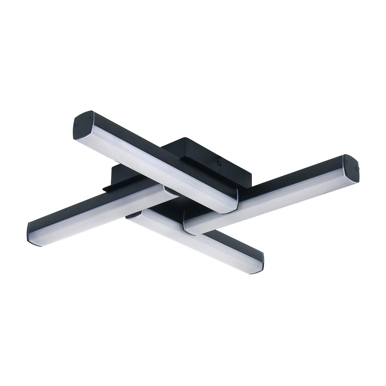 Плафон evan, matte black/white, rabalux, led 18w, 4000k, 1750lm, 2168