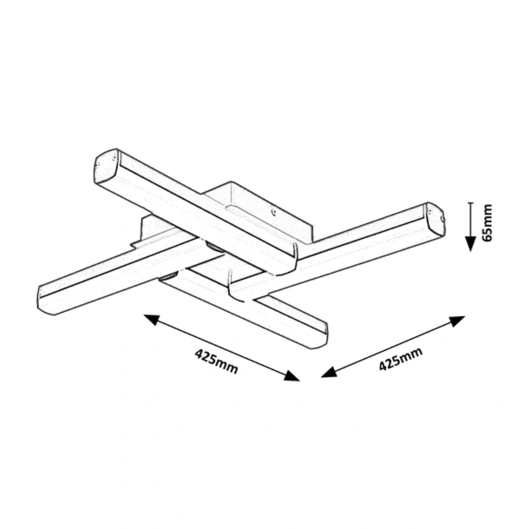 Плафон evan, matte black/white, rabalux, led 18w, 4000k, 1750lm, 2168
