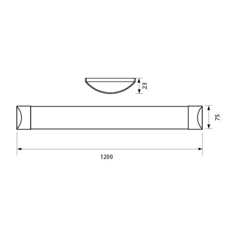 Pvc осветително тяло flat, white, vivalux, led 36w, студена светлина, 6400k, 3600lm, 004594