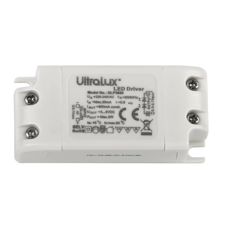Драйвер за led панел недимиращ, 220-240v ac i out-300ma, 3w, ultralux, DLP3600