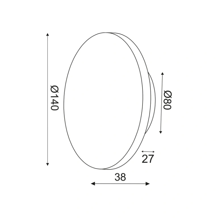 Аплик eclipse,  dark brown leather, aca lighting, led 5w, 3000k, 400lm, zm1705ledwdl