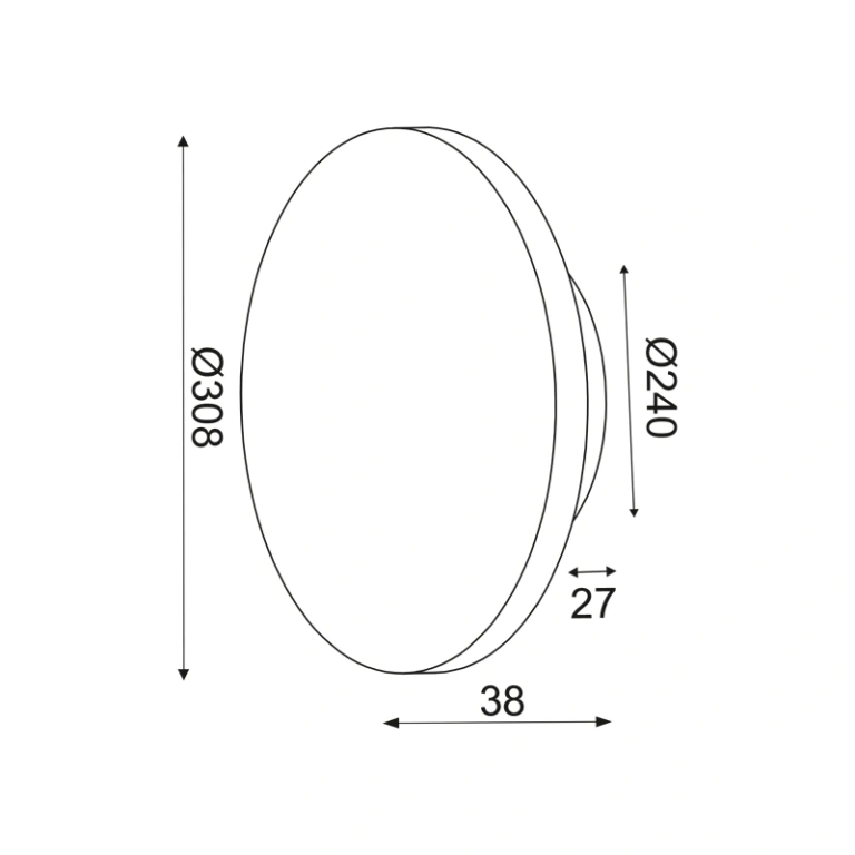 Аплик eclipse, camel leather, aca lighting, led 15w, 3000k, 1200lm, zm1715ledwll