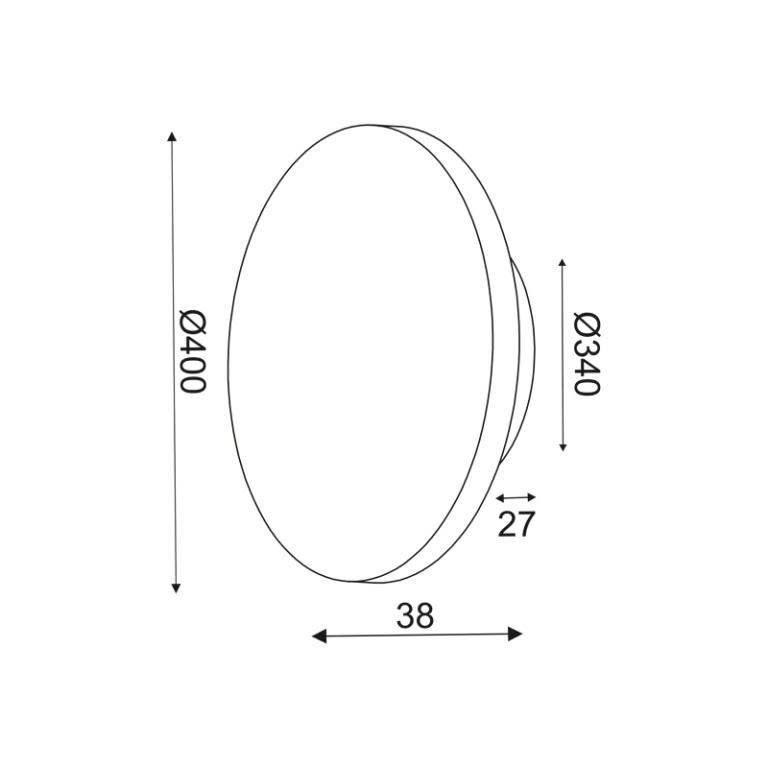 Аплик eclipse, camel leather, aca lighting, led 24w, 3000k, 1920lm, zm1724ledwll