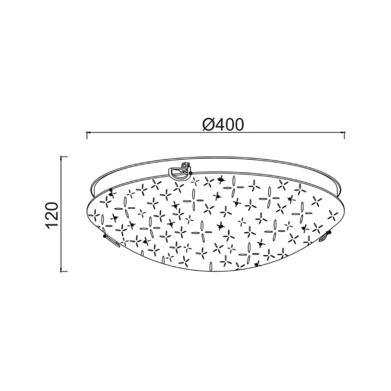 Плафон scilla, sandblast/clear/chrome, aca lighting, 3xE27, dl0840