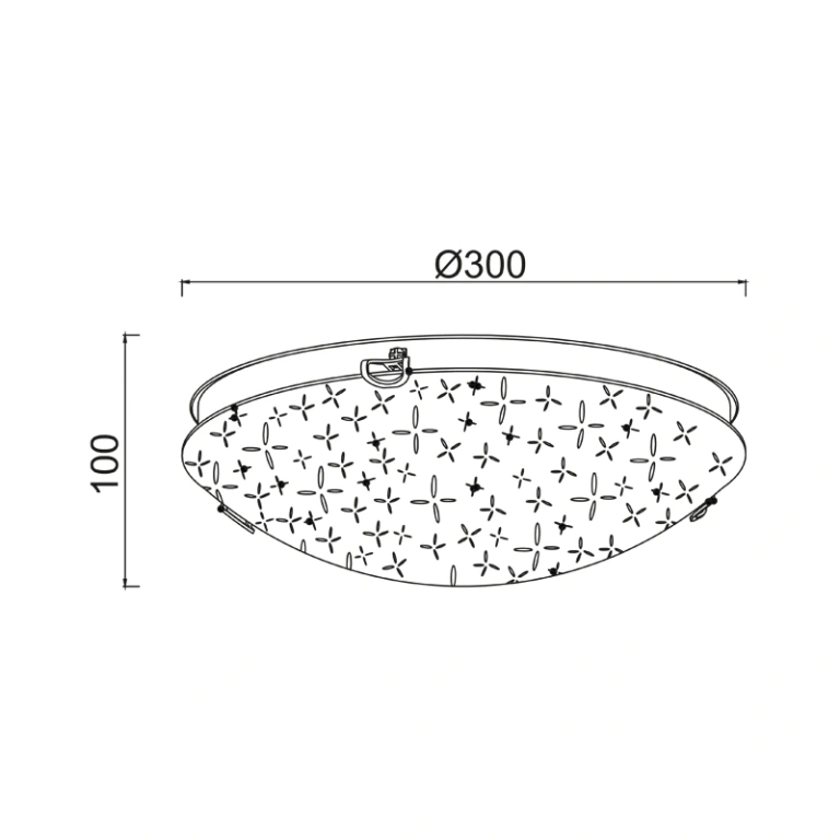 Плафон scilla, sandblast/clear/chrome, aca lighting, 2xE27, dl0830