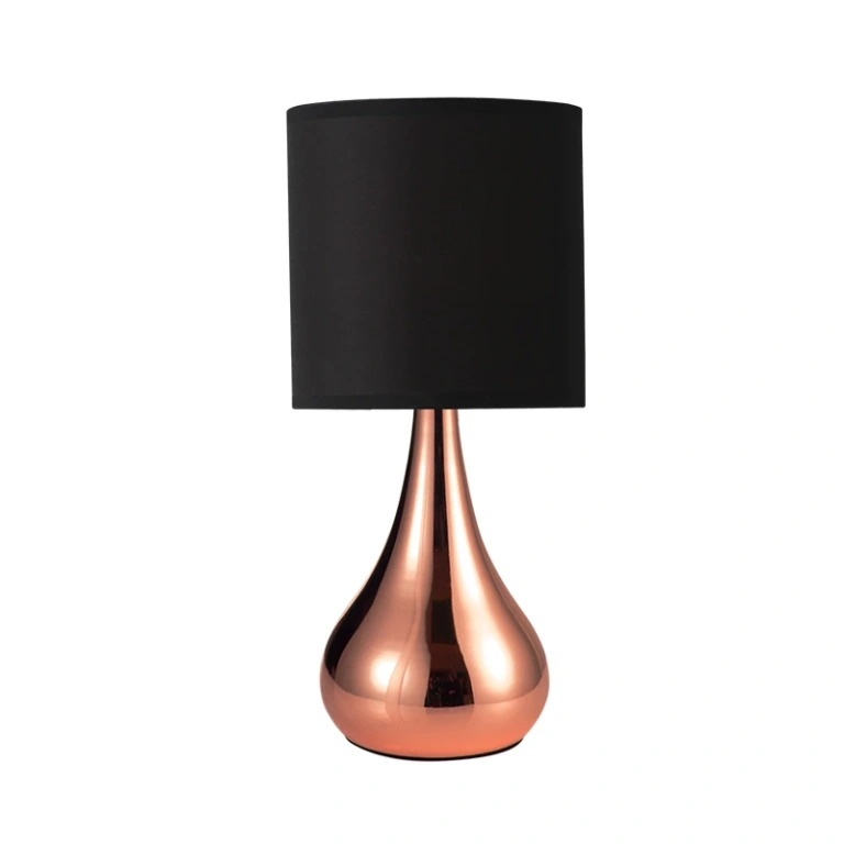 настолна лампа bellatris, polished copper/black, aca lighting, 1xE14, ks1178t1cp